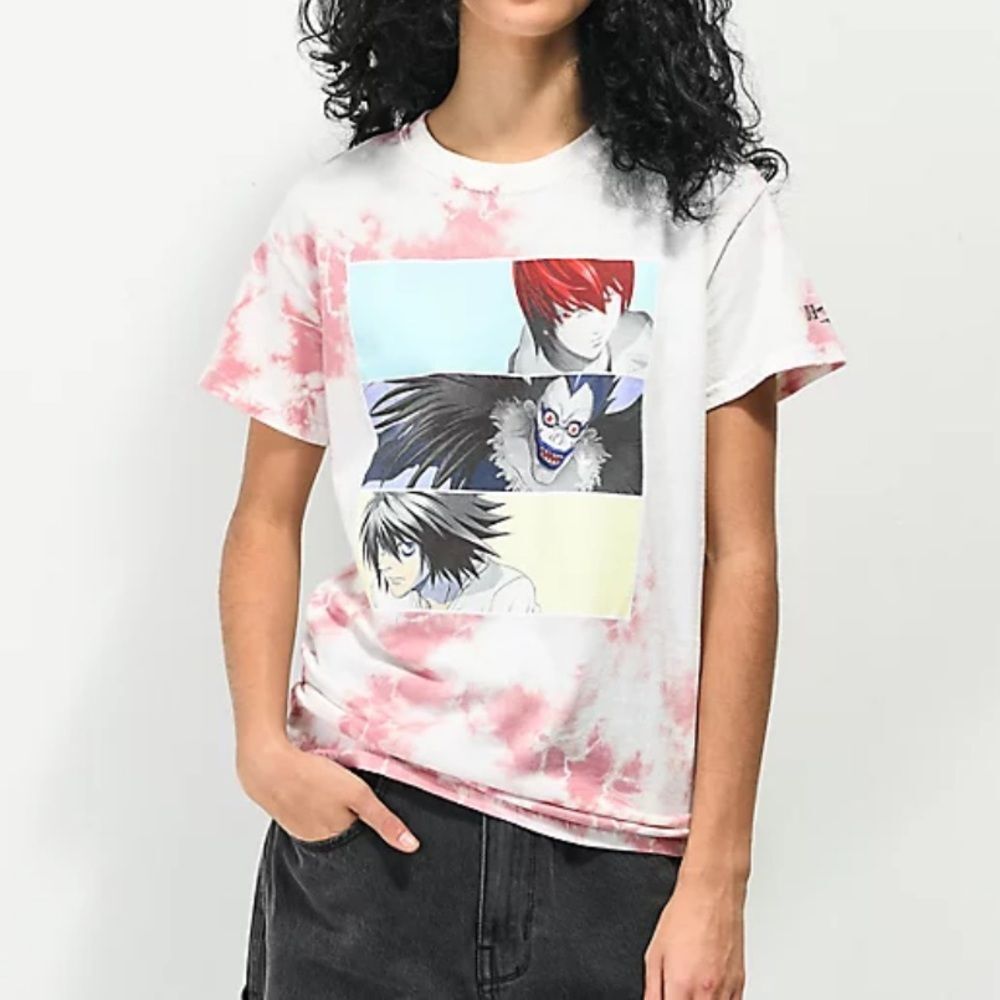 Urban Outfitters Death Note Light L Ryuk Tie Dye T-Shirt Size S Panels Anime
